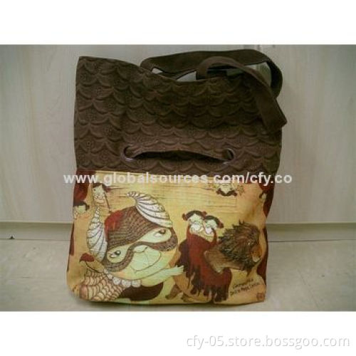 Fashion Cotton Shopping/Beach Bag, OEM and OEM Orders Available, Customized Designs Welcomed